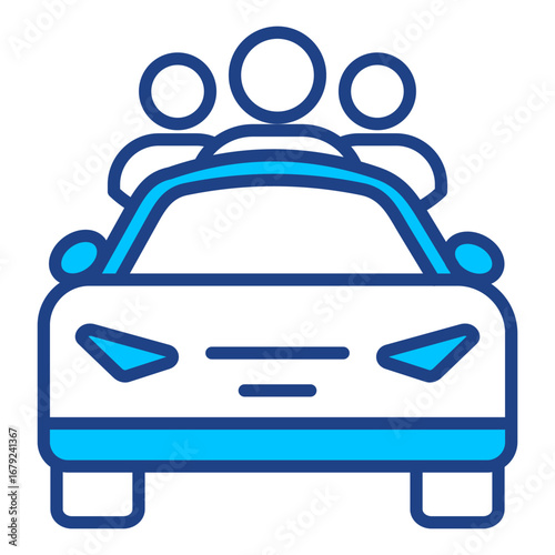 Car Sharing Simple Vector Icon Collection