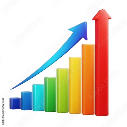 Free Download Growth chart isolated on transparent background - GFXLoad