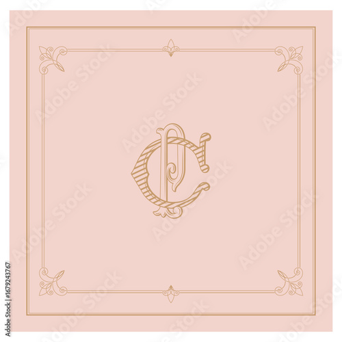 PC, CP, logo PC, Letter PC,  Monogram PC,Wedding Monogram, Wedding Logo, Logo Design , Monogram Vintage