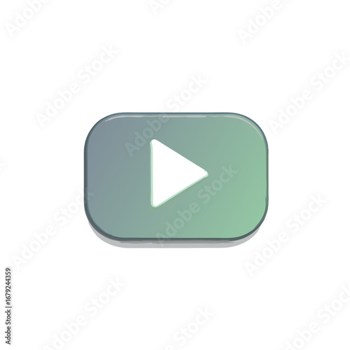 Sketch style play button icon for video and audio player isolated on a white background.
