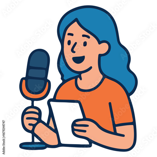 Modern International Podcast Day Illustration