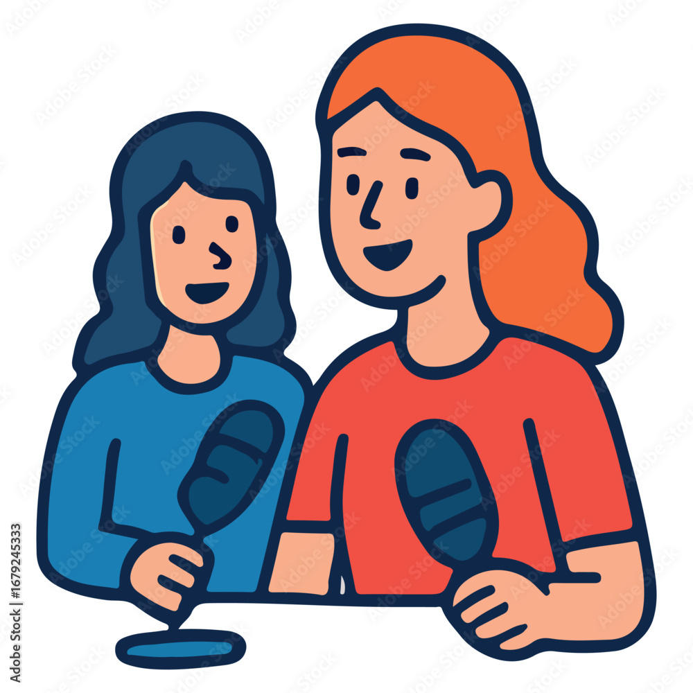 Fototapeta premium Modern International Podcast Day Illustration