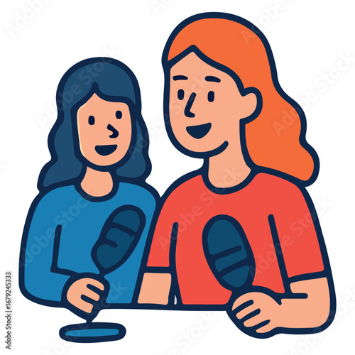 Modern International Podcast Day Illustration