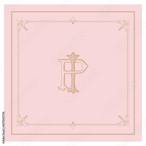 PI, IP, logo PI, Letter PI,  Monogram PI,Wedding Monogram, Wedding Logo, Logo Design , Monogram Vintage