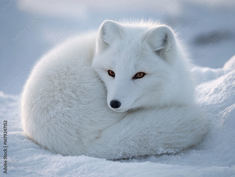 Naklejka premium A Peaceful Warmth during a Winter Nap