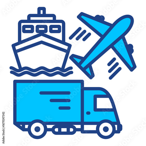 Transportation Simple Vector Icon Collection