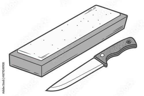 knife on a white background