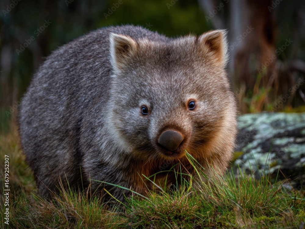 Fototapeta premium A Satisfied Wanderer in the Woods