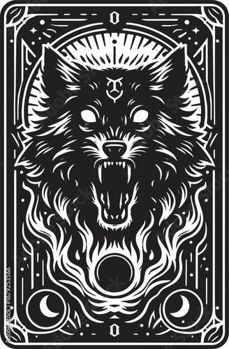 Black and White Artistic Illustration of a BMX Rider Performing a Stunt in a Circular Design