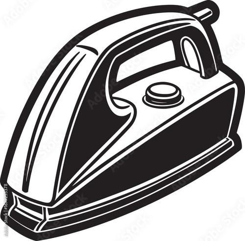 steam iron isolated on white background
