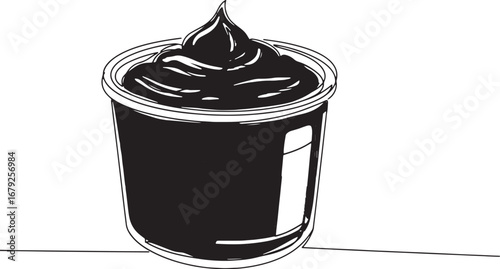 Artistic depiction of Argentinian dulce de leche in single conti