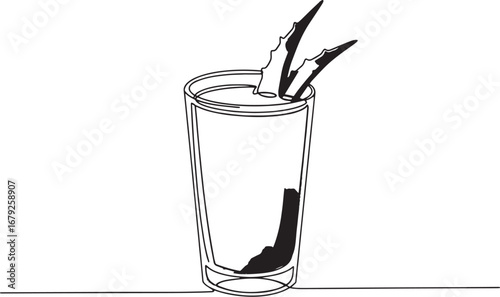 Refreshing aloe vera smoothie illustration for healthy lifestyle