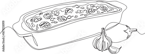 Elegant line art illustration showcasing traditional Palestinian