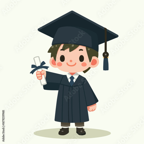 graduation man with diploma