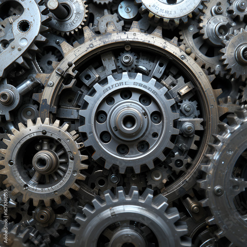 Metal gears and cogs