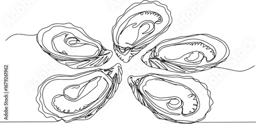 Elegance of Culinary Delights: Single Continuous Line Drawing of