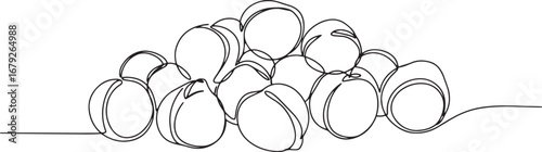 Minimalist line drawing of chickpeas, showcasing healthy eating