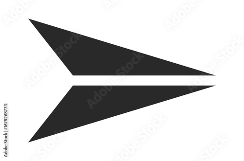 Forked cursor arrowhead shaped design