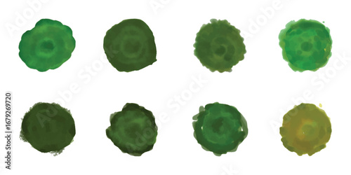 Tree Tops from Above Vector Set