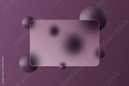 Modern empty space with glass morphism elements, ideal for a background. Eps 10