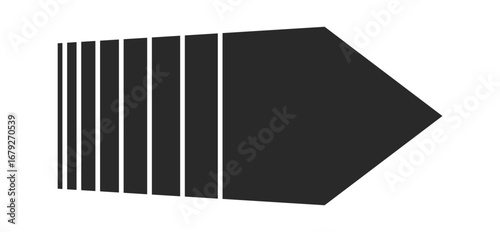 Abstract arrow download symbol design