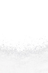 vertical white winter snow frame border isolated on white or transparent png