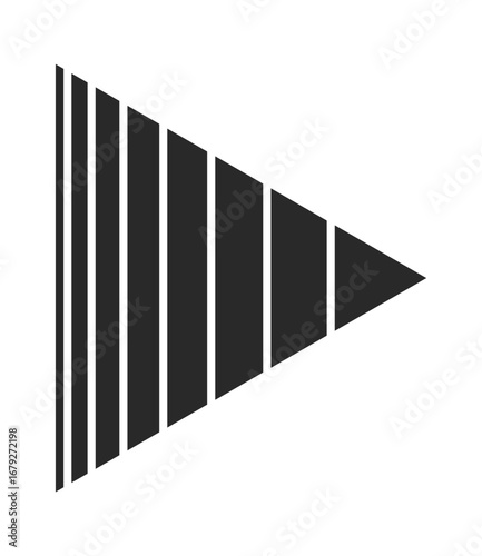 Striped arrowhead right pointer design