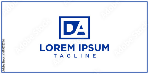 DA negative space logo design