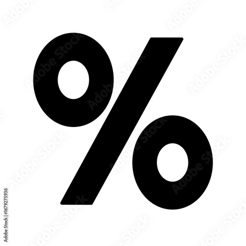 percent sign icon vector