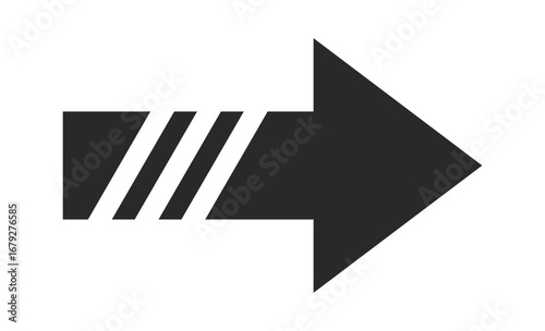 Pointing forward arrow simple design