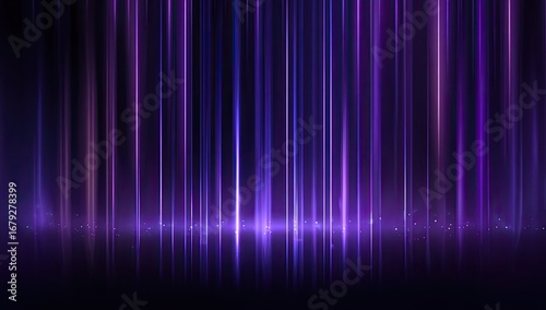 Abstract purple vertical light streaks on dark background