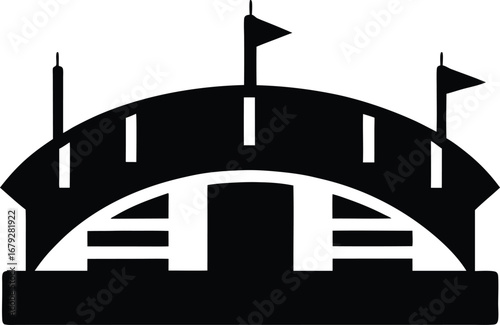 Stadium icon vector art illustration