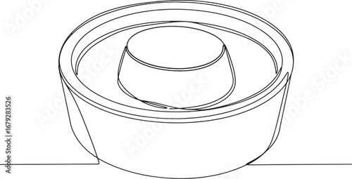 Elegant single line drawing of cr