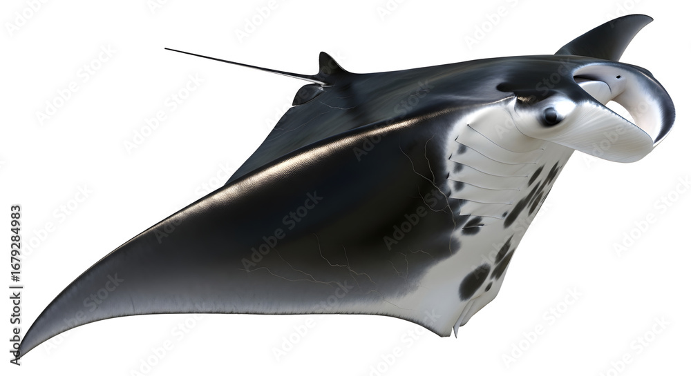 Fototapeta premium Manta Ray isolated on white background