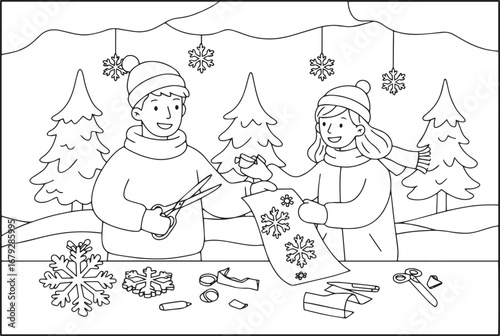 Festive fun a couple crafting delightful snowflake decorations t
