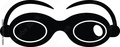 Swimming goggles silhouette vector illustration