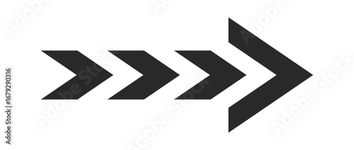 Dynamic moving arrow representing speed