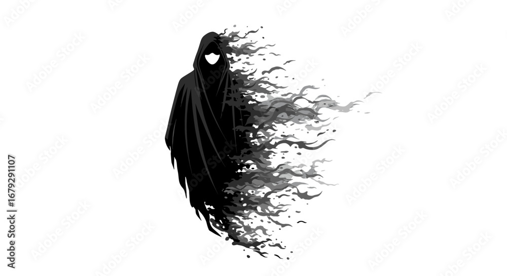 Fototapeta premium Conceptual Halloween Vector Illustrations on White Background – Modern and Authentic Designs