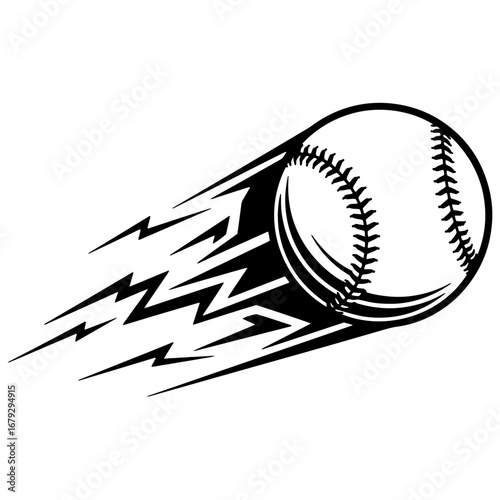 A comprehensive collection of black and white vector baseball illustrations in high-speed motion.
