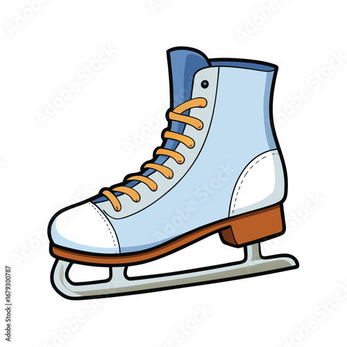 Ice skates vector clipart winter sports equipment illustration for skating designs