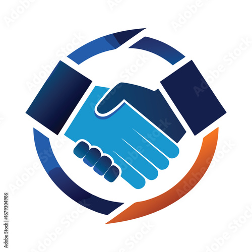 An isolated silhouette of a handshake, symbolizing a business deal, partnership, or agreement. Perfect for corporate and B2B communications, contract signing, or partnership announcements.