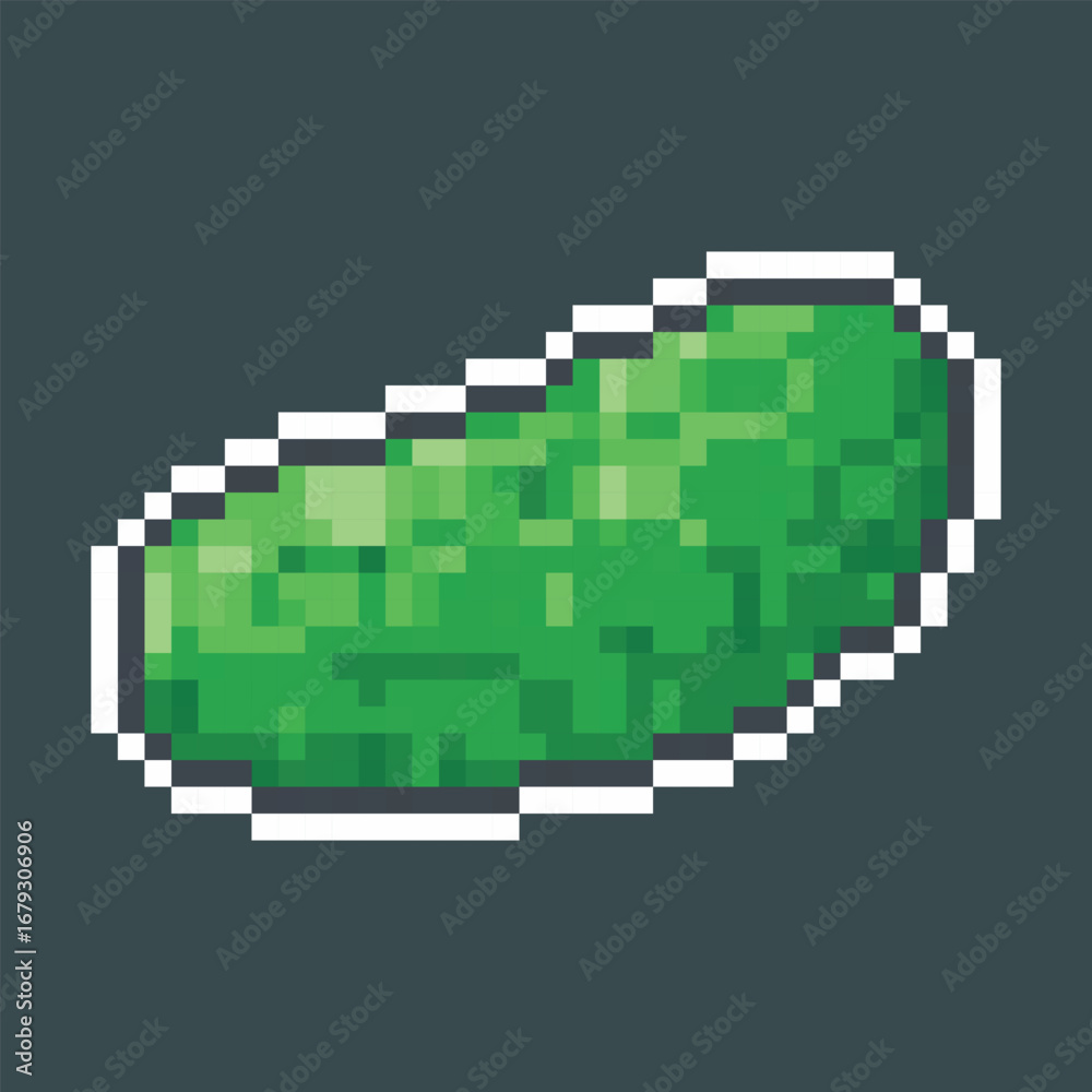 Obraz premium a cucumber food in pixel art style