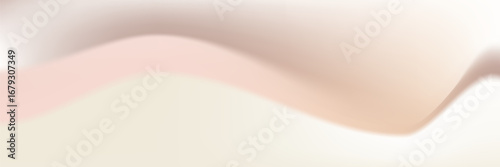 Wavy beige gradient background with light color texture. Nude neutral gradation bg. White and brown elegant champagne abstract wallpaper. Soft warm pastel delicate backdrop. eps10