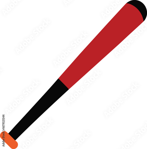 Baseball bat clipart cartoon style vector illustration