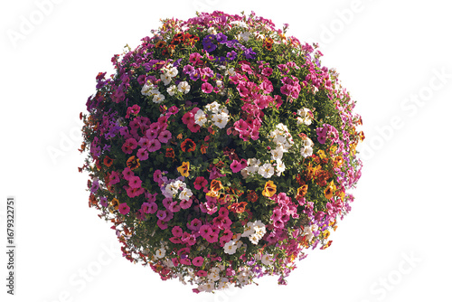 Colorful floral sphere, perfect for spring and summer designs.