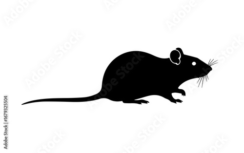 Rat Silhouette – Small Rodent Animal Vector Illustration