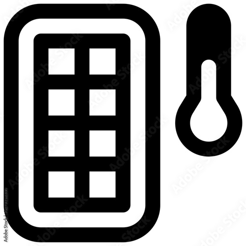 Tempering and moulding. Outlined stroke vector icon with black-filled details.
