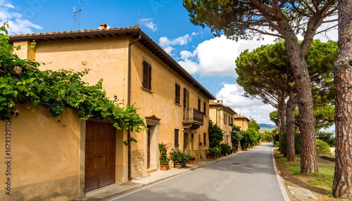 Fototapeta Naklejka Na Ścianę i Meble -  Italian village street scene
