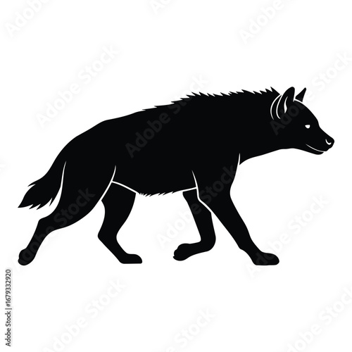 Vector art of hyena silhouette