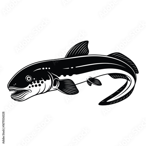 Vector art of eel